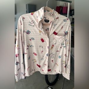 Kate Spade Pink Christmas Pajamas Small